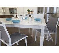 GEMITEX Transparent Tablecloth Glittered Gold effect, Waxed Made in Italy, Waterproof, Stain Resistant, Practical, Durable, Hygienisable, Furniture, Protects and Impresses your table in every room