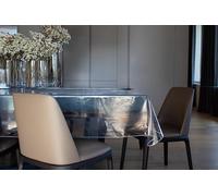 Gemitex Transparent Tablecloth, Waterproof, Stain Resistant, Soft and Protective, Ideal for Rectangular Tables for 10 People, 130 x 240 cm, Made in Italy, Finished with Overlock