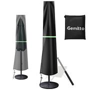 GEMITTO Cantilever Parasol Cover, 190cm Waterproof Heavy Duty 420D Oxford Fabric, UV Resistant Windproof Garden Umbrella Cover with Zipper, Strap, Pole - Fits 2-3m Cantilever/Straight Parasols