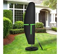 GEMITTO Protective Parasol cover with Rod, Cantilever Parasol Protective Cover 2 to 4 m Large Umbrella Cover Weatherproof UV-Anti Windproof and Snow