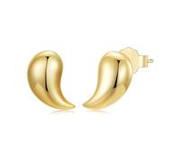 GemKing BSE1124-B Gold Teardrop Stud Earrings