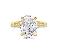 GemKing Jewelry Personalized Gold Bold Initial Open Ring Adjustable Women Statement Ring Party Women Signet Ring DY120157-S-G-WH-6, 24, Sterling Silver, No Gemstone