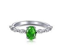 GemKing MM120021-S-D-BF-10 Top End Collection Rhodium Plated 925 Sterling Silver Diamond Sparkling Square Big Blue Flower Eternity 5A Zirconia Ring, 7, Sterling Silver, No Gemstone