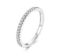 GemKing MSR077-7A Half Eternity Moissanite Engagement Ring