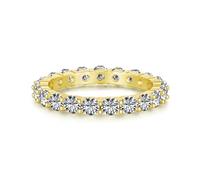 GemKing NE120268-S-W-BF-5 Top End Collection 925 Sterling Silver Rhodium Plated Baguette Pave Set Pink Yellow Clear Zirconia Ladies Wedding Band Ring, 7, Sterling Silver, No Gemstone