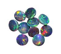 Gemkora 10pcs Black Opal Brilliant Cut Gemstone Crystals, Wholesale Bulk Lot, Wire Wrapping, Natural Stones, Jewelry Making Supplies, DIY, Décor, Gem Collection 3.5x3.5mm, Round
