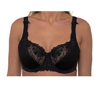 Gemm Ladies Large Bosom Bra Underwi Firm Control Bra D-J Cup (34G, Black)