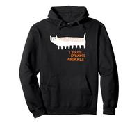 Gemma Correll I Touch Strange Animals Funny Cat Lady Pullover Hoodie