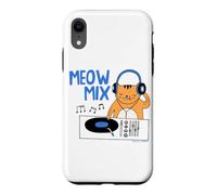 Gemma Correll Meow Mix DJ Cat Funny Rave Design Case for iPhone XR