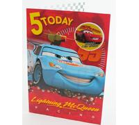 Gemma International Disney Cars 5 Birthday Card with Badge