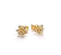 GEMMA J DAFFODIL FLOWER STUD EARRINGS - yellow gold vermeil.