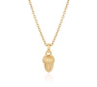 Gemma J Gold Acorn Pendant Necklace, Nature-Inspired Charm