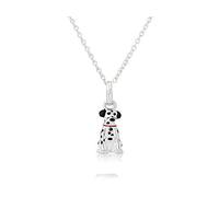 Gemma J Silver Dalmatian Dog Pendant, solid silver spotty dog pendant on an adjustable chain.