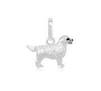 Gemma J Silver Retriever Dog Charm, solid silver golden retriever charm compatible with most charm bracelets