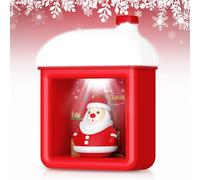 Gemmac Christmas Night Light, Snow House Bedside Lamps with Magnetic Santa Claus Doll USB Soft Silicone Christmas Night Lamps Xmas Indoor Decoration Wall Mountable Desktop Lamp Merry Christmas Gifts