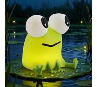 Gemmac Frog Night Light LED Portable Rechargeable Dimmable Bedside Lamp with Touch Control Warm Light 3 Levels Brightness Adjustable 7 Colors 30 mins TimerTable Lamp Bedroom Decor Xmas Birthday Gifts