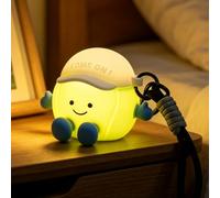 Gemmac Tennis Silicone Kids Night Lights Pendant, Rechargeable Dimmable LED Night Light with 7 Colors Small Lamp Soft Touch Table Lamps USB RGB Bedside Lights Bedroom Gifts for Teens, Babies Birthday