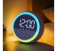 Gemmac White Noise Digital Alarm Clock with 11 Soothing Sounds Adjustable Night Light Bedside Alarm Clock Wake Up Sleep Sound Machine Snooze Relaxation Sleep Aid Adults Bedroom Office Travel Gifts
