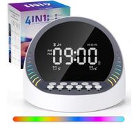 Gemmac White Noise Machine with Clock,Sound Machine with 189 DIY Mix Sounds | Dual Snooze Alarm Clocks Bedside, Bluetooth Speaker Brown Noise Machine with RGB Timer, Sleep Aids for Adults Children Gift