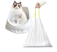 GEMMAHW 10Pcs Cat Litter Tray Liners with Drawstrings, 79x45CM Cat Litter Bags, Cat Litter Liners - Easy to Clean Cat Tray, Tear-Resistant Cat Tray Liner, High Load Capacity