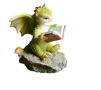 Gemmia Fairy Garden Dragon Figurine- Studying Dragon on Rock