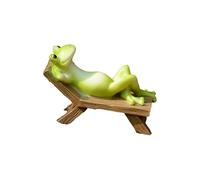 Gemmia Miniature Fairy Garden Frog Figurines- Mini Sunbathing Frog