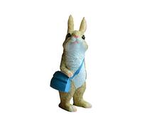 Gemmia Miniature Garden Fairy Book Lover Reading Figurines- Waiting Mum Schoolbag Rabbit(Notice Size)