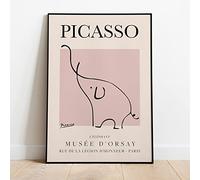 GEMMII Retro Picasso Extra Large Canvas Prints Elephant Posters And Prints Vintage Line Art Canvas Wall Art Pictures For Living Room Decor 80x120cm Frameless