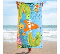GemMyShin Personalized Beach Towels - Custom Name Moray EEL Design, Soft Microfiber, Sand Free, Quick Dry Beach Towels for Swimming Pool Vacation, Summer Gift for Kids & Adults, Travel, Sports