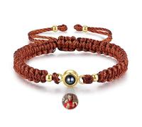 GemMyShin Personalized Bracelets with Picture Inside for Men Women Couple, Custom Memorial Bracelets with Photo Inside, Mens Womens Christmas Gifts His Her Bracelet, M, Brass, no gemstone