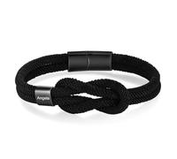 GemMyShin Personalized Braided Rope Bracelet for Men with 1-4 Custom Names, Nautical Cuff Bracelet with Stainless Steel Bead, Family Name Bracelet Gift for Dad, Father, Husband, M, Rope Stainless