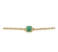 Gemondo 9ct Yellow Gold Round Checkerboard Cut Emerald Bracelet
