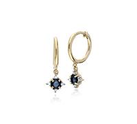 Gemondo 9ct Yellow Gold Sapphire & Diamond Hoop Earrings