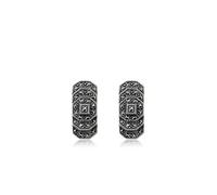Gemondo Art Deco Earrings, 925 Sterling Silver 0.40ct Marcasite Art Deco Stepped Stud Earrings