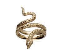 Gemondo Art Nouveau Marcasite Snake Wrap Ring in 18ct Gold Plated Silver - J