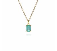 Gemondo Classic Baguette Emerald Pendant in 9ct Yellow Gold - 9ct Yellow Gold Single Stone 0.58ct Emerald Pendant on Chain