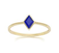 Gemondo Classic Lapis Lazuli Ring in 9ct Yellow Gold - L