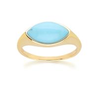Gemondo Classic Marquise Turquoise Ring in 9ct Yellow Gold - N