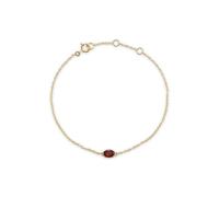 Gemondo Classic Oval Garnet Single Stone Bracelet in 9ct Yellow Gold