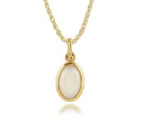 Gemondo Classic Oval Opal Pendant in 9ct Yellow Gold