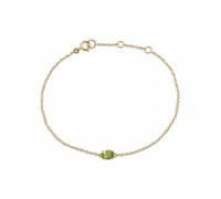 Gemondo Women's Classic Oval Peridot Single Stone Bracelet in 9ct Yellow Gold in Green | Size: 7 inches Gemondo Green 7 inches