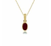 Gemondo Classic Oval Ruby Pendant in 9ct Yellow Gold