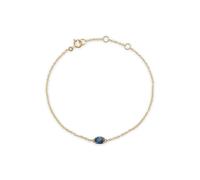 Gemondo Classic Oval Sapphire Single Stone Bracelet in 9ct Yellow Gold