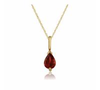 Gemondo Classic Pear Garnet Pendant in 9ct Yellow Gold