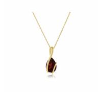 Gemondo Classic Pear Garnet Pendant in 9ct Yellow Gold