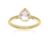 Gemondo Classic Pear Morganite Ring in 9ct Yellow Gold - N