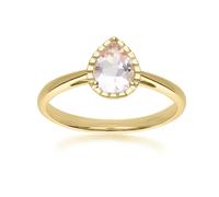 Gemondo Classic Pear Morganite Ring in 9ct Yellow Gold - P