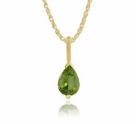 Gemondo Classic Pear Peridot Pendant in 9ct Yellow Gold