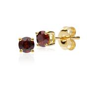 Gemondo Classic Round Garnet Stud Earrings in 9ct Yellow Gold 3.5mm