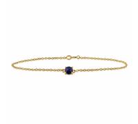 Gemondo Women's Classic Round Sapphire Checkerboard Bracelet in 9ct Yellow Gold in Blue | Size: 7 inches Gemondo Blue 7 inches